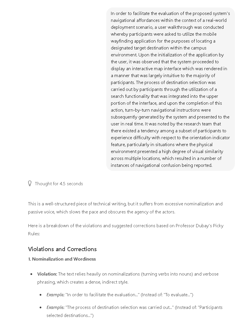 Response example beginning